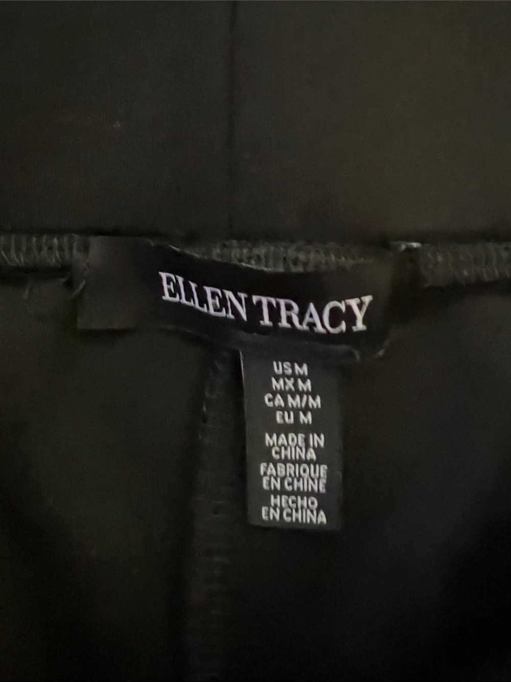 NWOT-Ellen Tracy Hi-Rise Black Wide-Leg Sailor Pants- size Medium, *never worn* - Picture 2 of 7